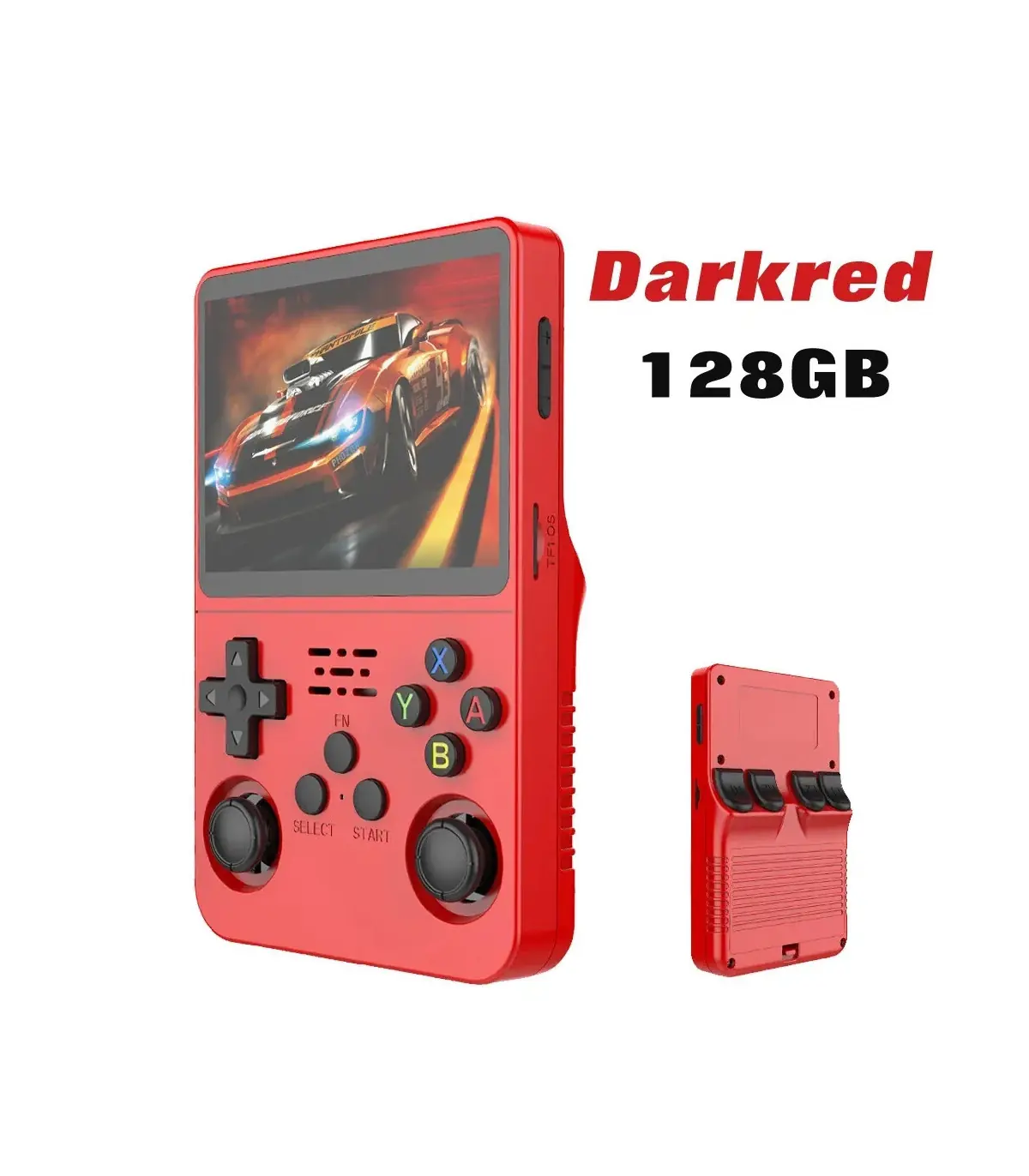 [Darkred 128G] Console de jeu vidéo R36S Open Source 256 go, système Linux, écran IPS de 3.5 po