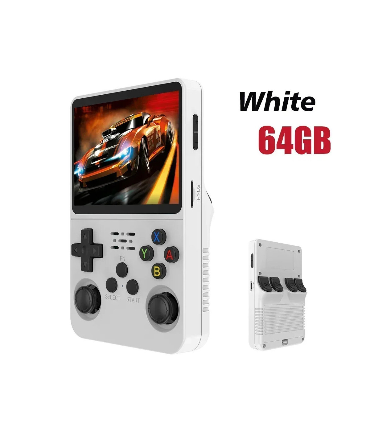 [White 64G] Console de jeu vidéo R36S Open Source 256 go, système Linux, écran IPS de 3.5 pouce