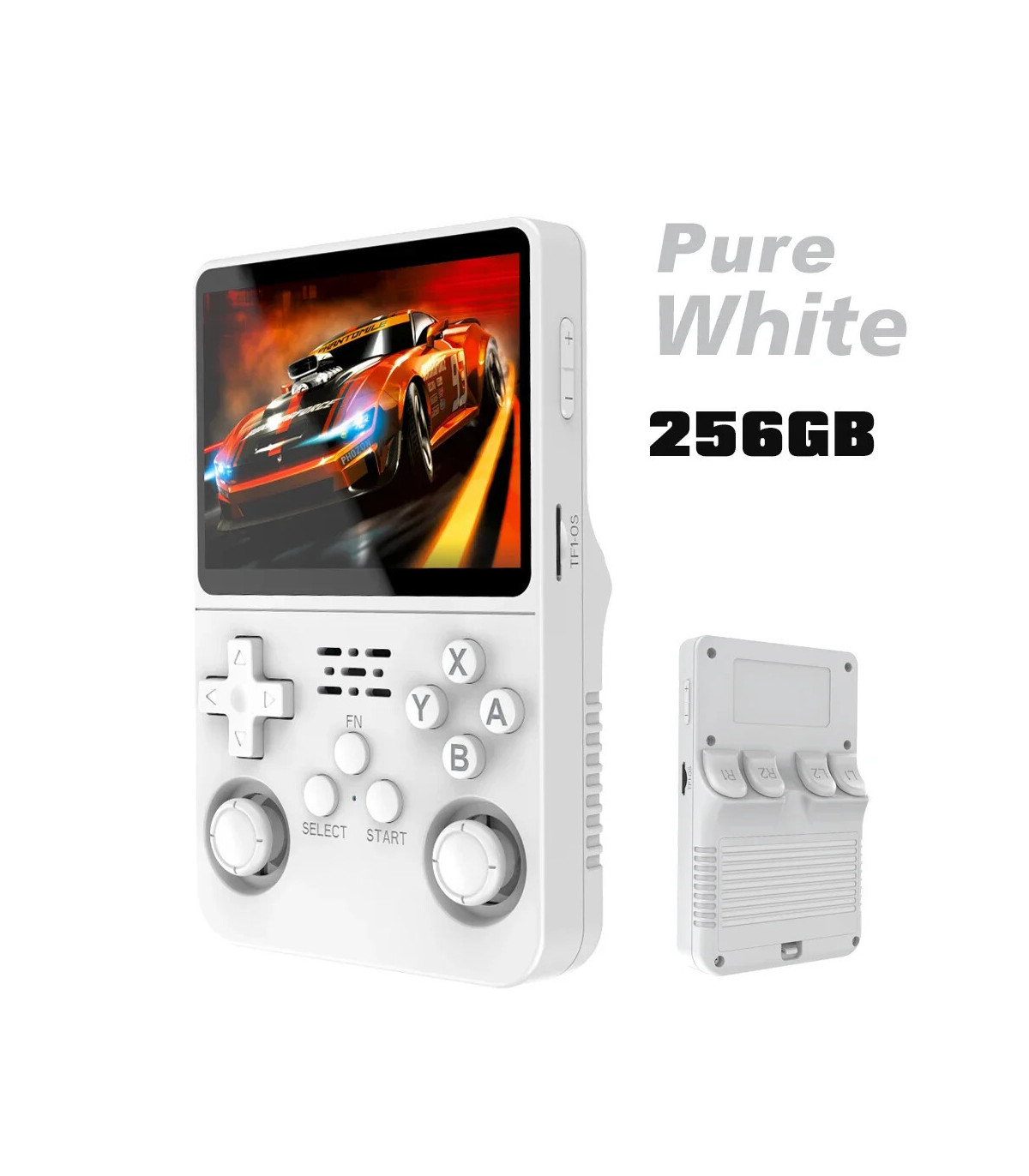 [White 64G] Console de jeu vidéo R36S Open Source 256 go, système Linux, écran IPS de 3.5 pouce
