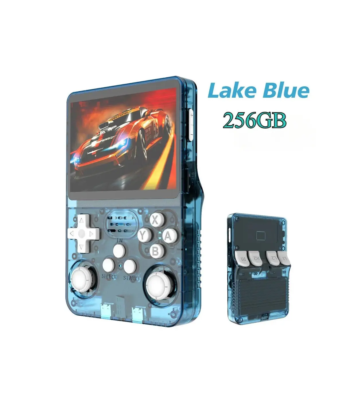 [Blue 256G] Console de jeu vidéo R36S Open Source 256 go, système Linux, écran IPS de 3.5 pouce