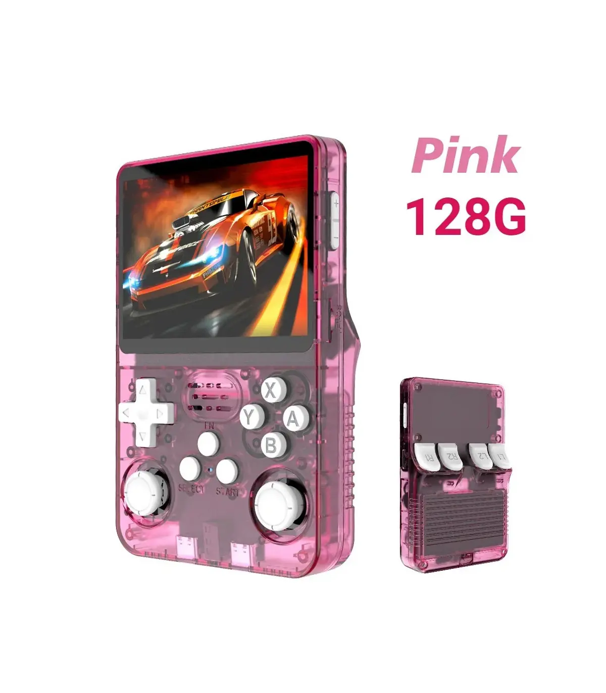 [Pink 128G] Console de jeu vidéo R36S Open Source 256 go, système Linux, écran IPS de 3.5 pouce