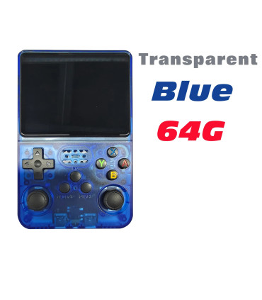 [T-Blue 64G] Console de jeu vidéo R36S Open Source 256 go, système Linux, écran IPS de 3.5 pouc