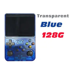[T-Blue 128G] Console de jeu vidéo R36S Open Source 256 go, système Linux, écran IPS de 3.5 pou