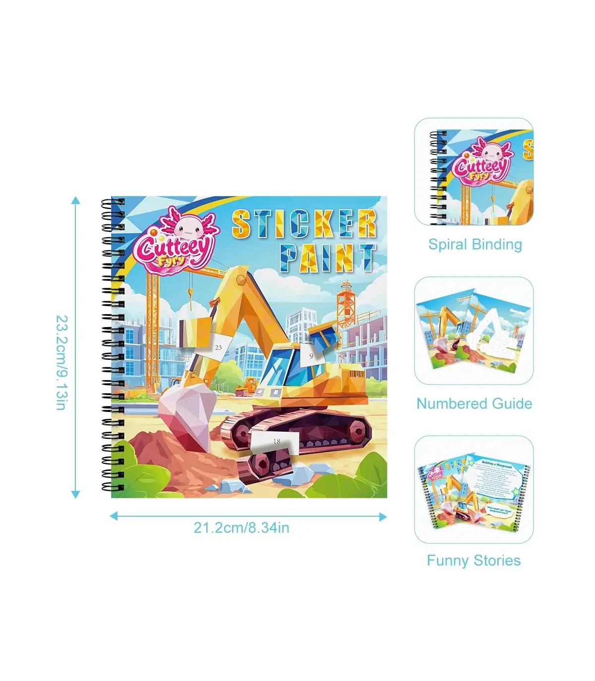 [1pcs vehicle] Autocollant Montessori, livre de Puzzle avec histoire pour enfants, autocollant 