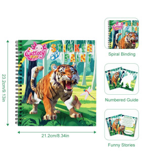 [1pcs animal] Autocollant Montessori, livre de Puzzle avec histoire pour enfants, autocollant é
