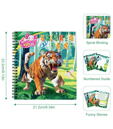 [1pcs animal] Autocollant Montessori, livre de Puzzle avec histoire pour enfants, autocollant é