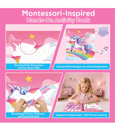[1pcs animal] Autocollant Montessori, livre de Puzzle avec histoire pour enfants, autocollant é