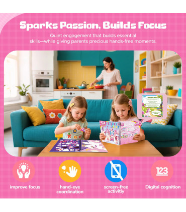 [1pcs mermaid] Autocollant Montessori, livre de Puzzle avec histoire pour enfants, autocollant 