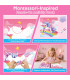 [1pcs mermaid] Autocollant Montessori, livre de Puzzle avec histoire pour enfants, autocollant 