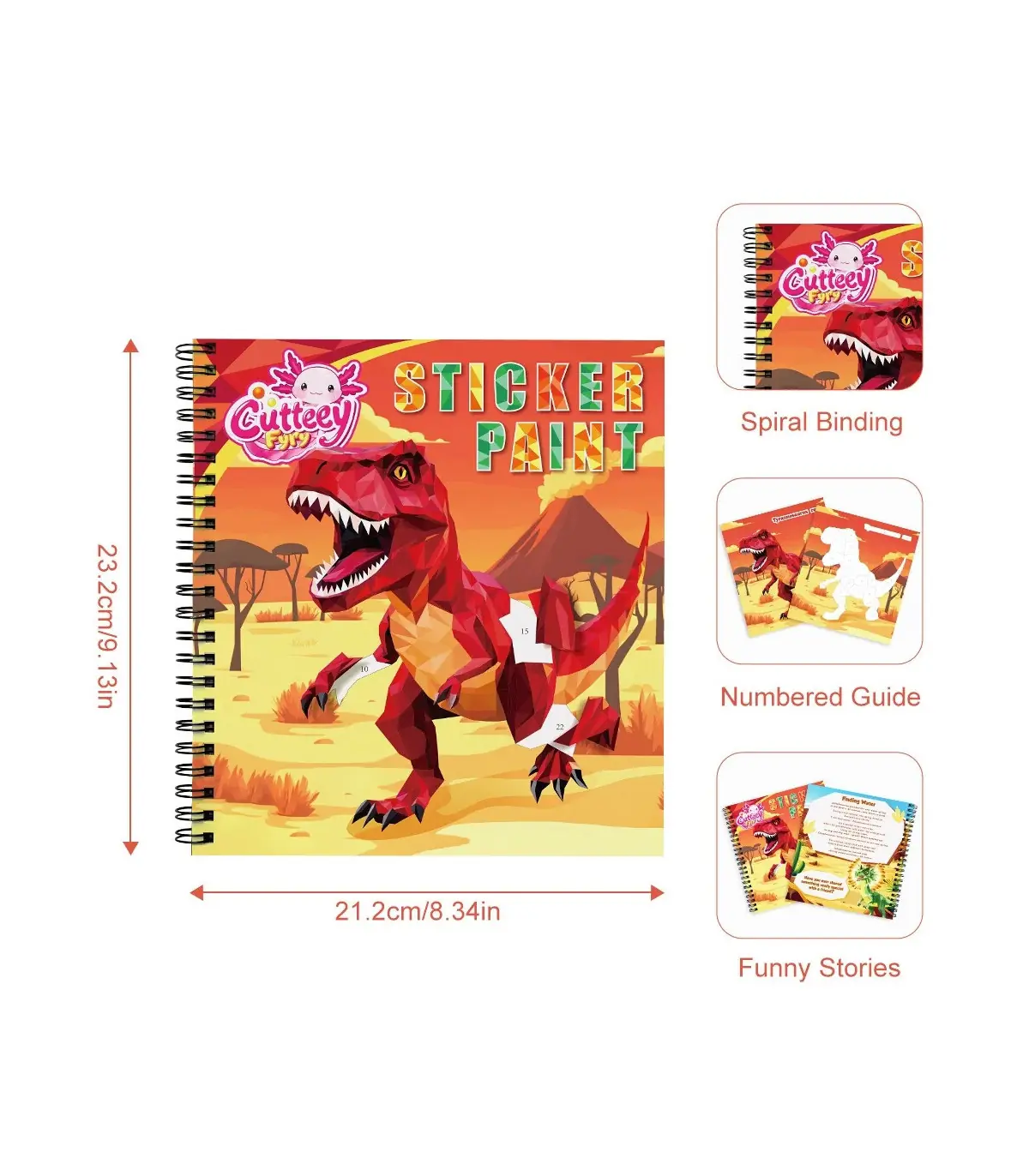 [1pcs dinosaur] Autocollant Montessori, livre de Puzzle avec histoire pour enfants, autocollant