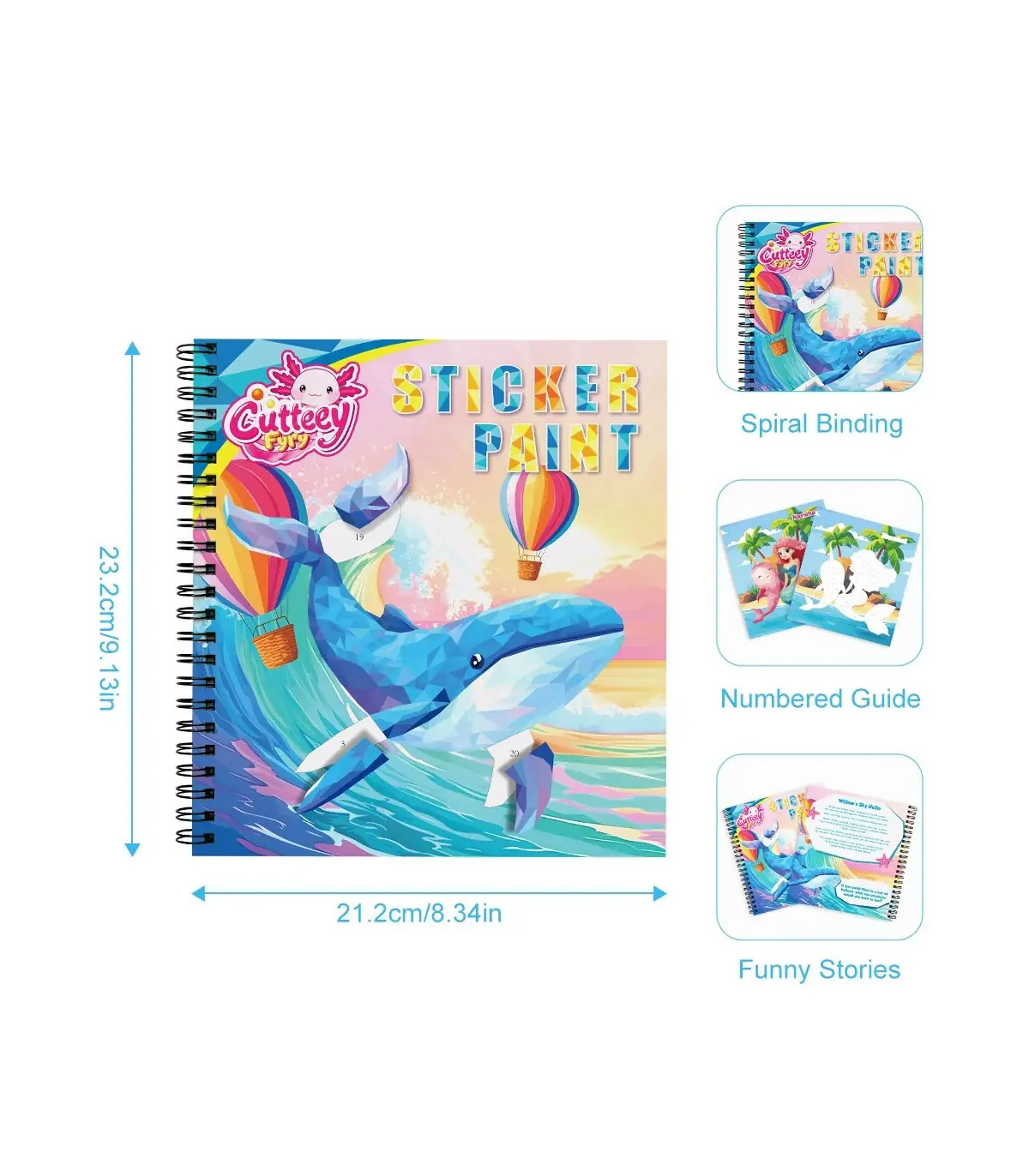 [1pcs ocean] Autocollant Montessori, livre de Puzzle avec histoire pour enfants, autocollant éd