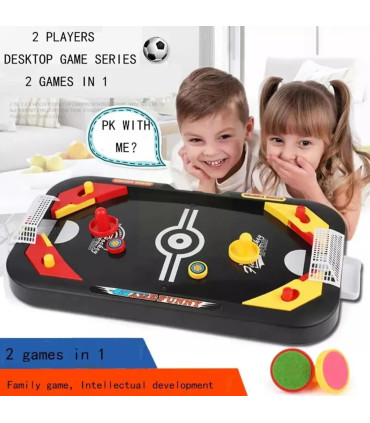 [Ice hockey] Jeu de hockey de table pour enfants, 2 en 1, football et glace, mini jouet coule d