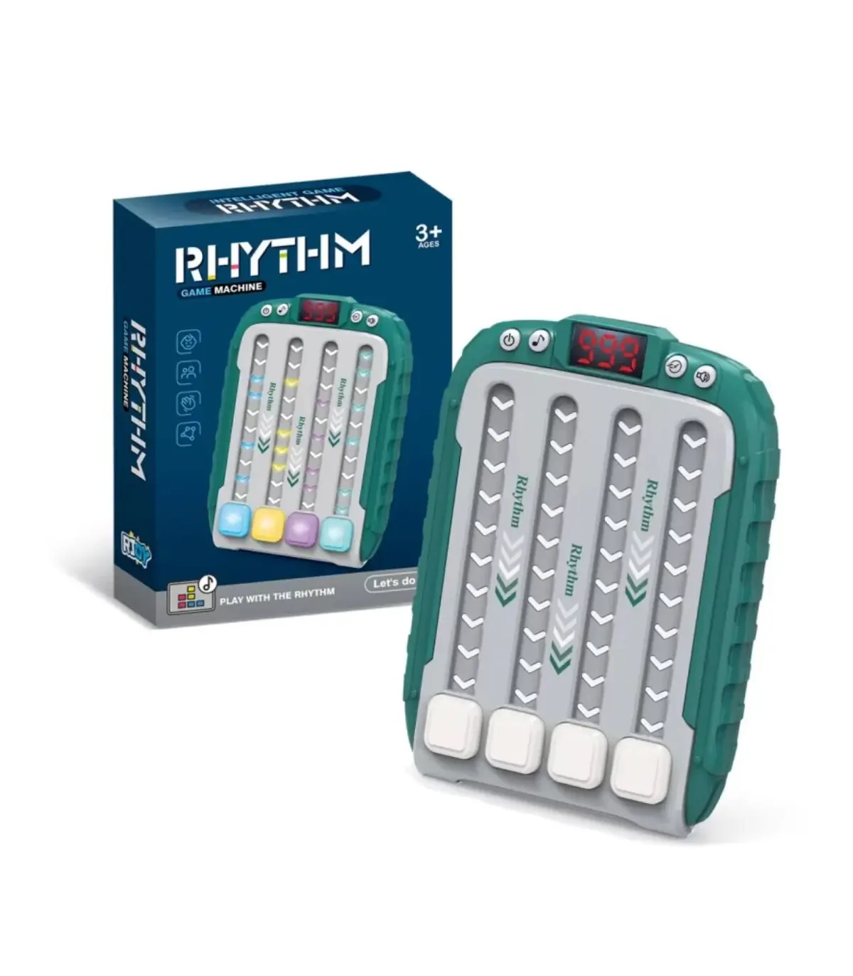 [Green] Machine de jeu de rythme musical, Puzzle lumineux, jouets sensoriels de voyage Montesso