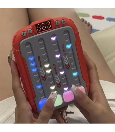 [Red] Machine de jeu de rythme musical, Puzzle lumineux, jouets sensoriels de voyage Montessori