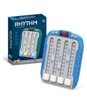 [Blue] Machine de jeu de rythme musical, Puzzle lumineux, jouets sensoriels de voyage Montessor