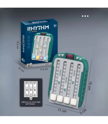 [Blue] Machine de jeu de rythme musical, Puzzle lumineux, jouets sensoriels de voyage Montessor