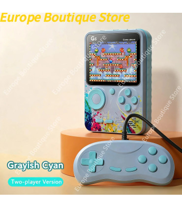 [Cyan With handle] G5 Mini Console Portable Macaron couleur joueurs de jeu Portable rétro Conso