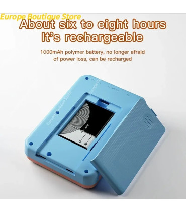 [Cyan With handle] G5 Mini Console Portable Macaron couleur joueurs de jeu Portable rétro Conso