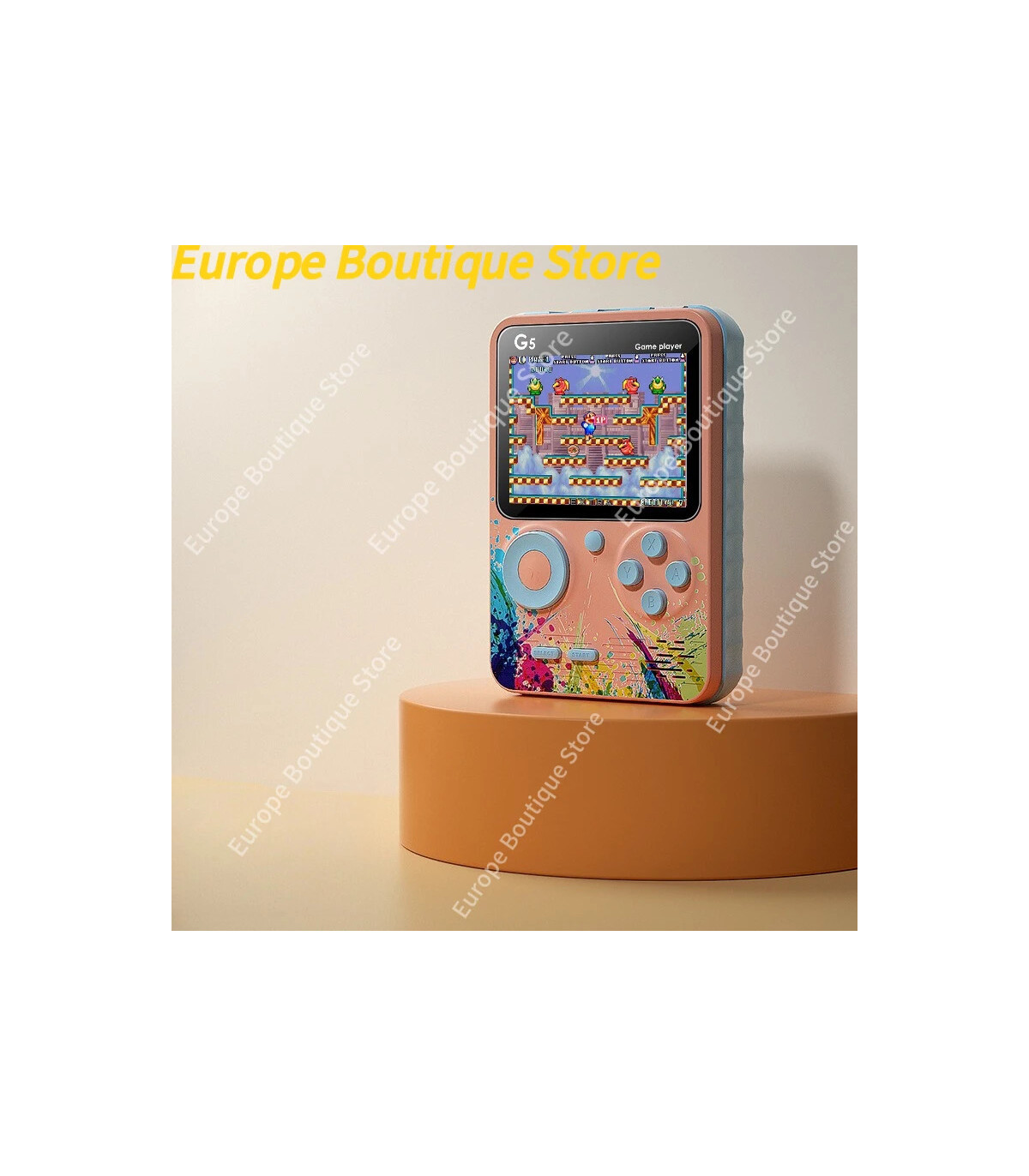 [Pink] G5 Mini Console Portable Macaron couleur joueurs de jeu Portable rétro Console vidéo enf