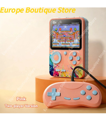 [Pink With handle] G5 Mini Console Portable Macaron couleur joueurs de jeu Portable rétro Conso