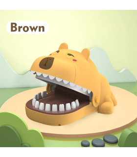 [Yellow] Jouets de morsure d\'hippopotame, jeux de fête pour enfants, jeux interactifs Parent-en