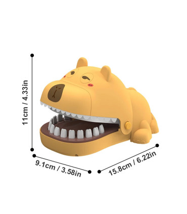 [Yellow] Jouets de morsure d\'hippopotame, jeux de fête pour enfants, jeux interactifs Parent-en
