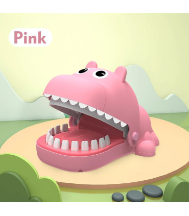 [Pink] Jouets de morsure d\'hippopotame, jeux de fête pour enfants, jeux interactifs Parent-enfa