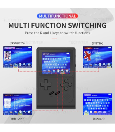 [Red] Console de jeu vidéo GB300, 3.0 jeux intégrés, prise en charge de la sortie AV, SF, SDavi