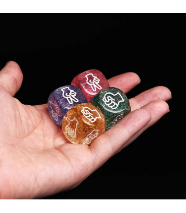 [10 Piece Assorted] 10 pièces dés à paillettes 6 faces 20MM roche papier ciseaux jouet fête KTV