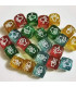 [10 Piece Assorted] 10 pièces dés à paillettes 6 faces 20MM roche papier ciseaux jouet fête KTV