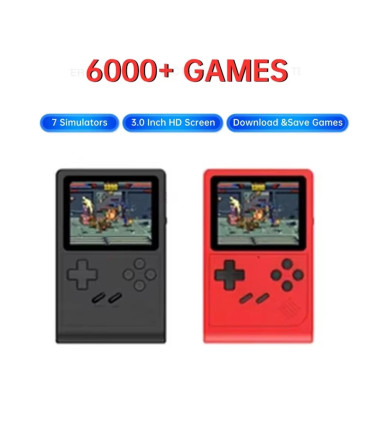 [BLACK without Retail Box] Console de jeu vidéo Portable rétro GB300, 6000 jeux intégrés, prise