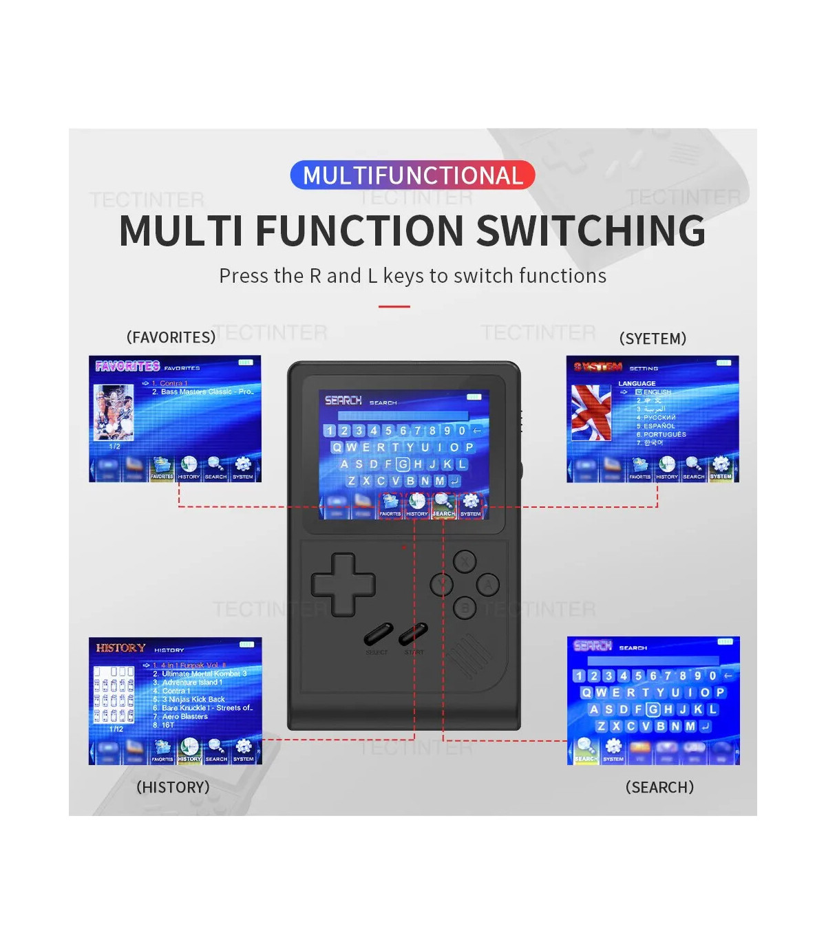 [BLACK with Retail Box] Console de jeu vidéo Portable rétro GB300, 6000 jeux intégrés, prise en