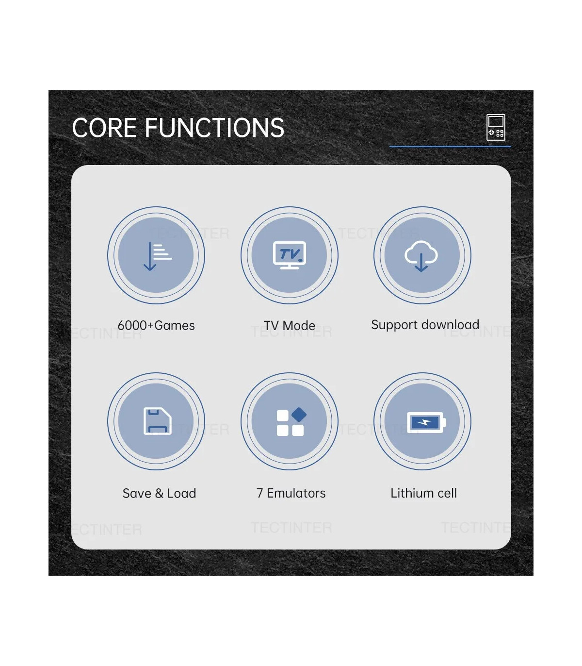 [RED without Retail Box] Console de jeu vidéo Portable rétro GB300, 6000 jeux intégrés, prise e