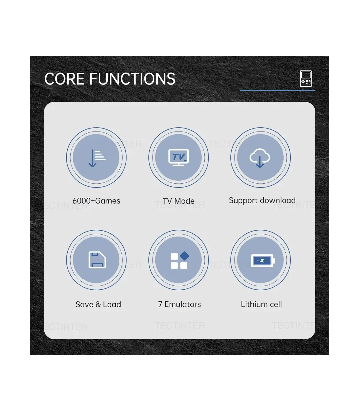 [RED with Retail Box] Console de jeu vidéo Portable rétro GB300, 6000 jeux intégrés, prise en c