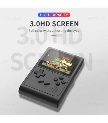 [RED with Retail Box] Console de jeu vidéo Portable rétro GB300, 6000 jeux intégrés, prise en c