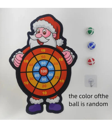 [Santa Claus] Jouet de noël bonhomme de neige, jeu de fléchettes du père noël avec 3 balles et 