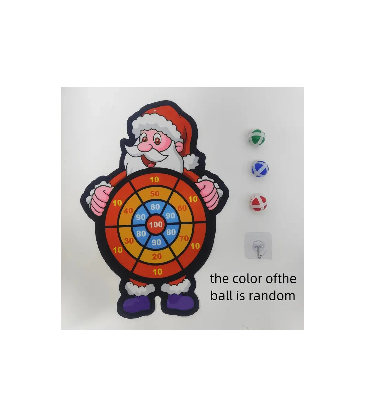 [Santa Claus] Jouet de noël bonhomme de neige, jeu de fléchettes du père noël avec 3 balles et 