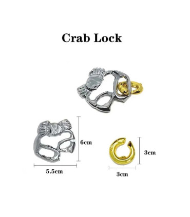 [8 Crab Lock] Jouets classiques non enveloppés IQ, casse-tête en métal, Puzzle magique déroutan