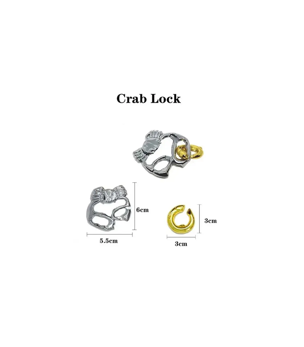 [8 Crab Lock] Jouets classiques non enveloppés IQ, casse-tête en métal, Puzzle magique déroutan