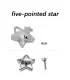 [17 Five Pointed Star] Jouets classiques non enveloppés IQ, casse-tête en métal, Puzzle magique