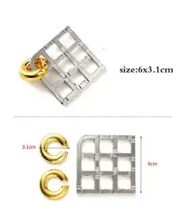 [14 Tianzi Lock] Jouets classiques non enveloppés IQ, casse-tête en métal, Puzzle magique dérou