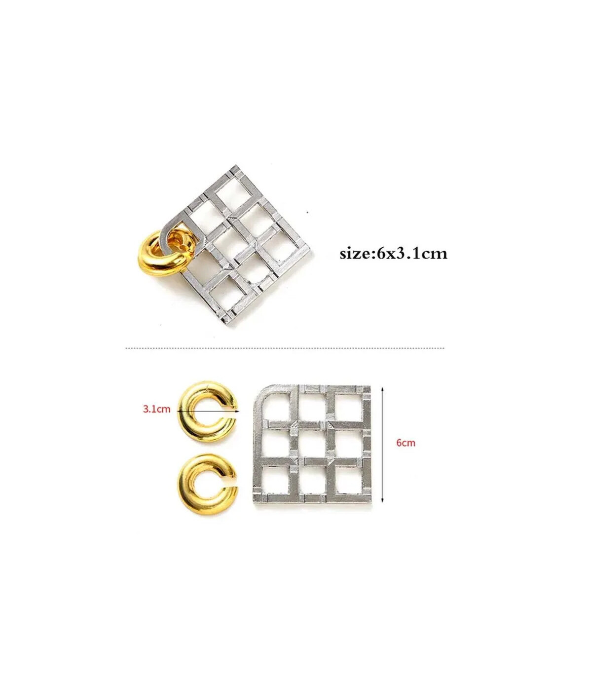 [14 Tianzi Lock] Jouets classiques non enveloppés IQ, casse-tête en métal, Puzzle magique dérou