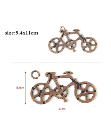 [14 Tianzi Lock] Jouets classiques non enveloppés IQ, casse-tête en métal, Puzzle magique dérou