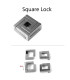 [15 Square Lock] Jouets classiques non enveloppés IQ, casse-tête en métal, Puzzle magique dérou