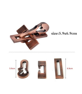 [12 Dulcimer Lock] Jouets classiques non enveloppés IQ, casse-tête en métal, Puzzle magique dér