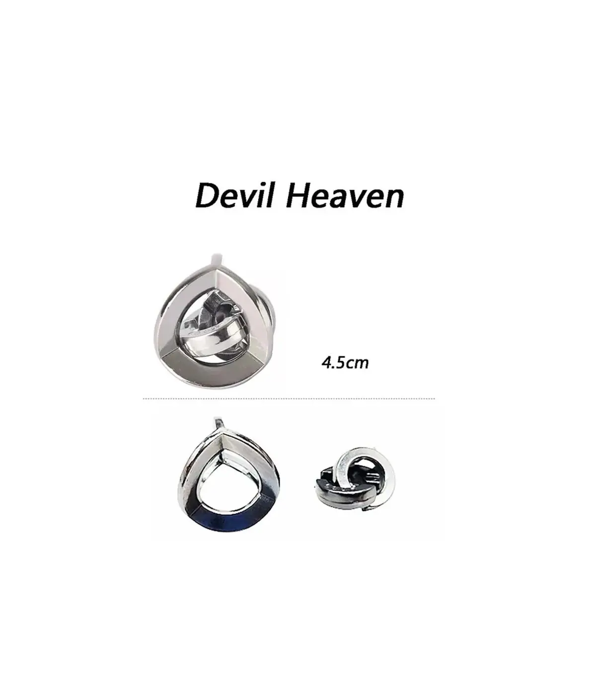 [10 Devil Heaven] Jouets classiques non enveloppés IQ, casse-tête en métal, Puzzle magique déro