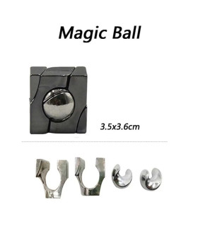 [24 Magic Ball] Jouets classiques non enveloppés IQ, casse-tête en métal, Puzzle magique dérout