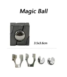 [24 Magic Ball] Jouets classiques non enveloppés IQ, casse-tête en métal, Puzzle magique dérout