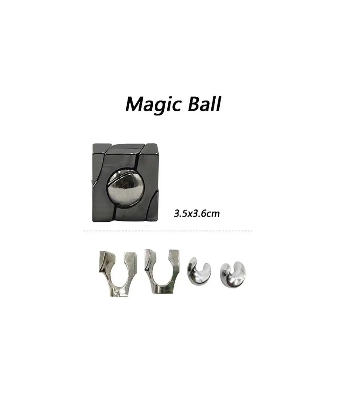 [24 Magic Ball] Jouets classiques non enveloppés IQ, casse-tête en métal, Puzzle magique dérout