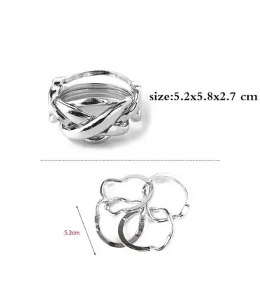 [23 Lord of the Ring] Jouets classiques non enveloppés IQ, casse-tête en métal, Puzzle magique 